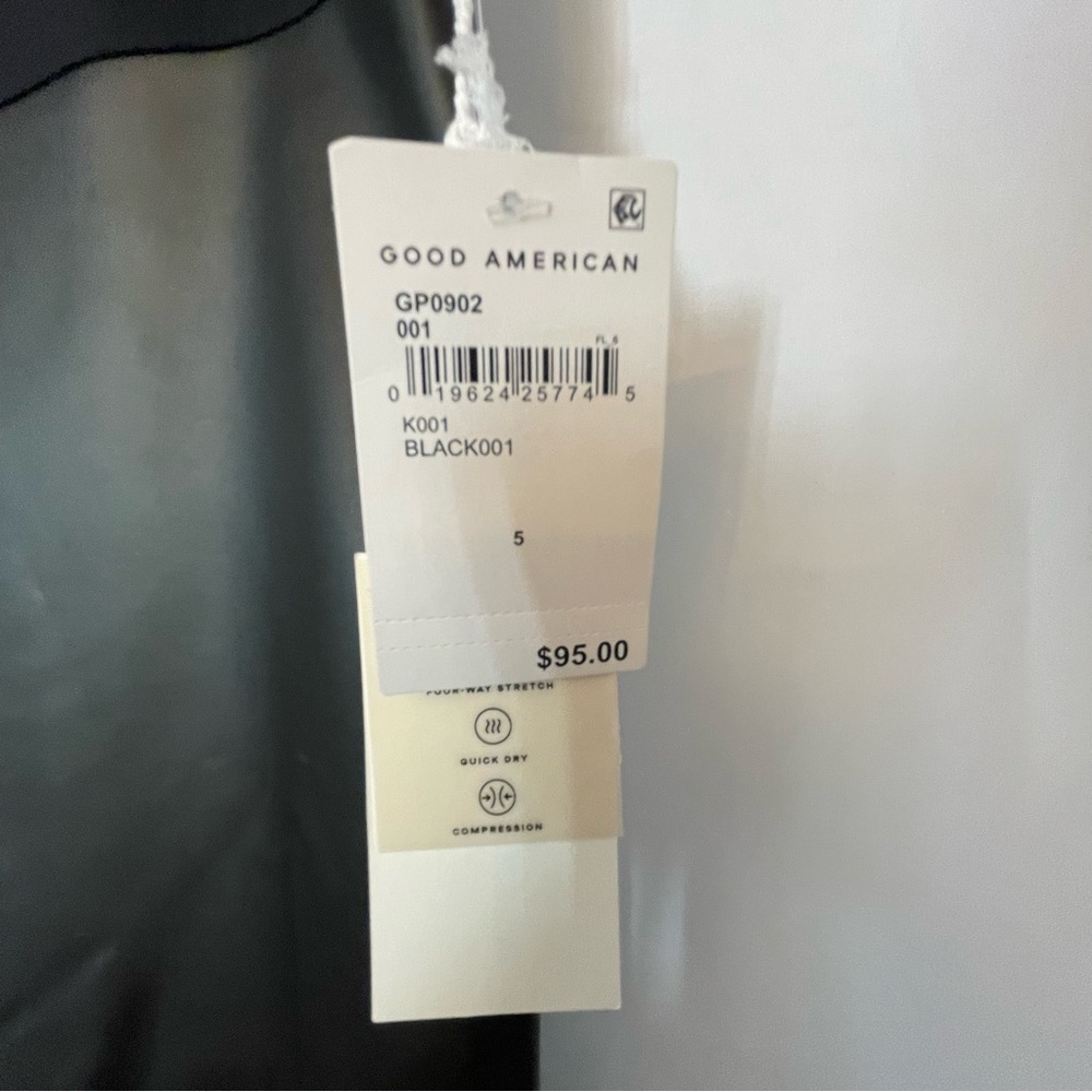 Good American Sleek Black Faux Leather Pants - Picture 3 of 4